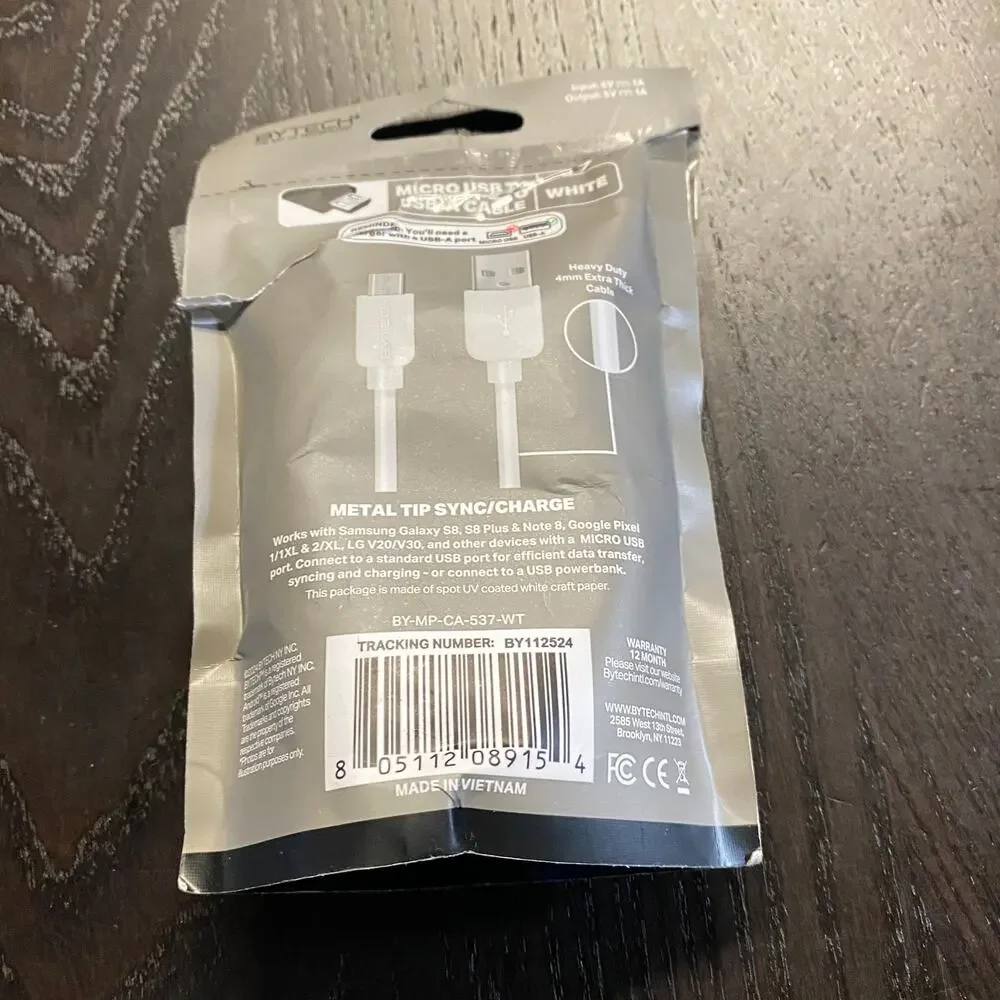 New 10 Ft 10 Foot Heavy Duty Micro USB USB-A Cable